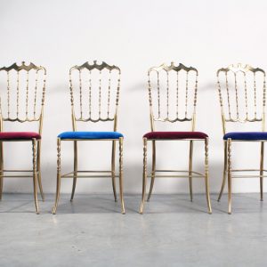 Chiavari chairs brass stoelen design Italian antique