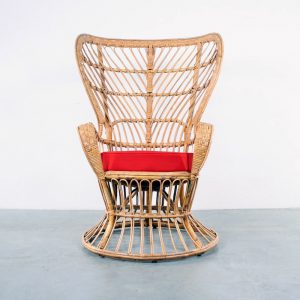 Gio Ponti design rattan chair fauteuil Bonacina
