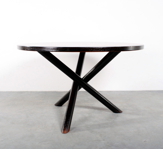 Nachtvlek paraplu willekeurig Wengé tafel tripod design table – studio1900