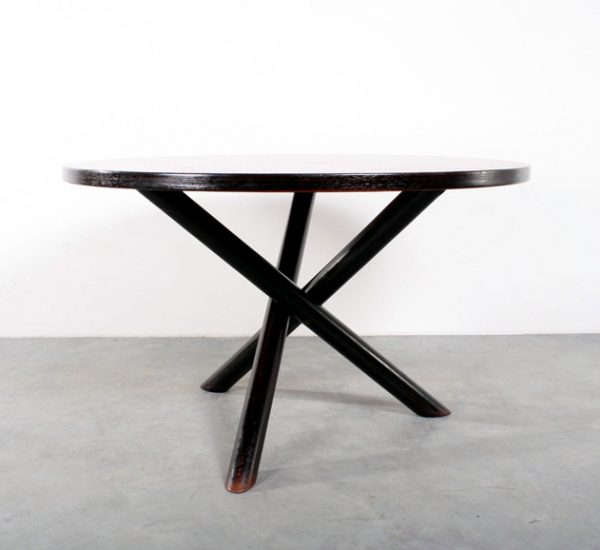 Wengé tafel tripod design table retro