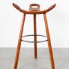 Spanish bar stools brutalist barkrukken retro wood