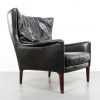 Danish design chair leather Illum Wikkelso fauteuil