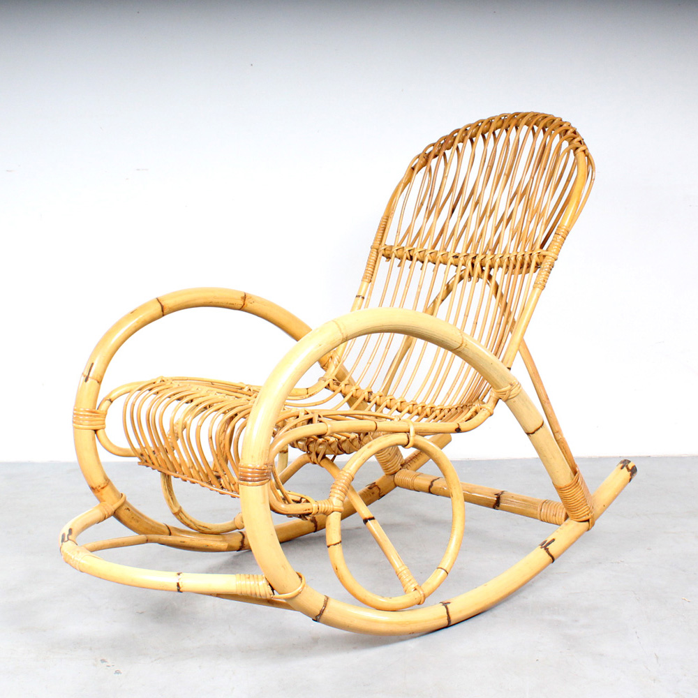 Rohé rattan rocking chair design – studio1900