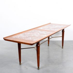 Patijn coffee table fifties design marble walnut