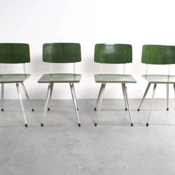 Industrial green chairs