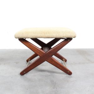 Teak footstool vintage