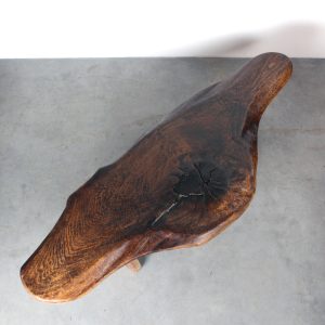 Brutalist unique tree trunk coffee table - Afbeelding 2